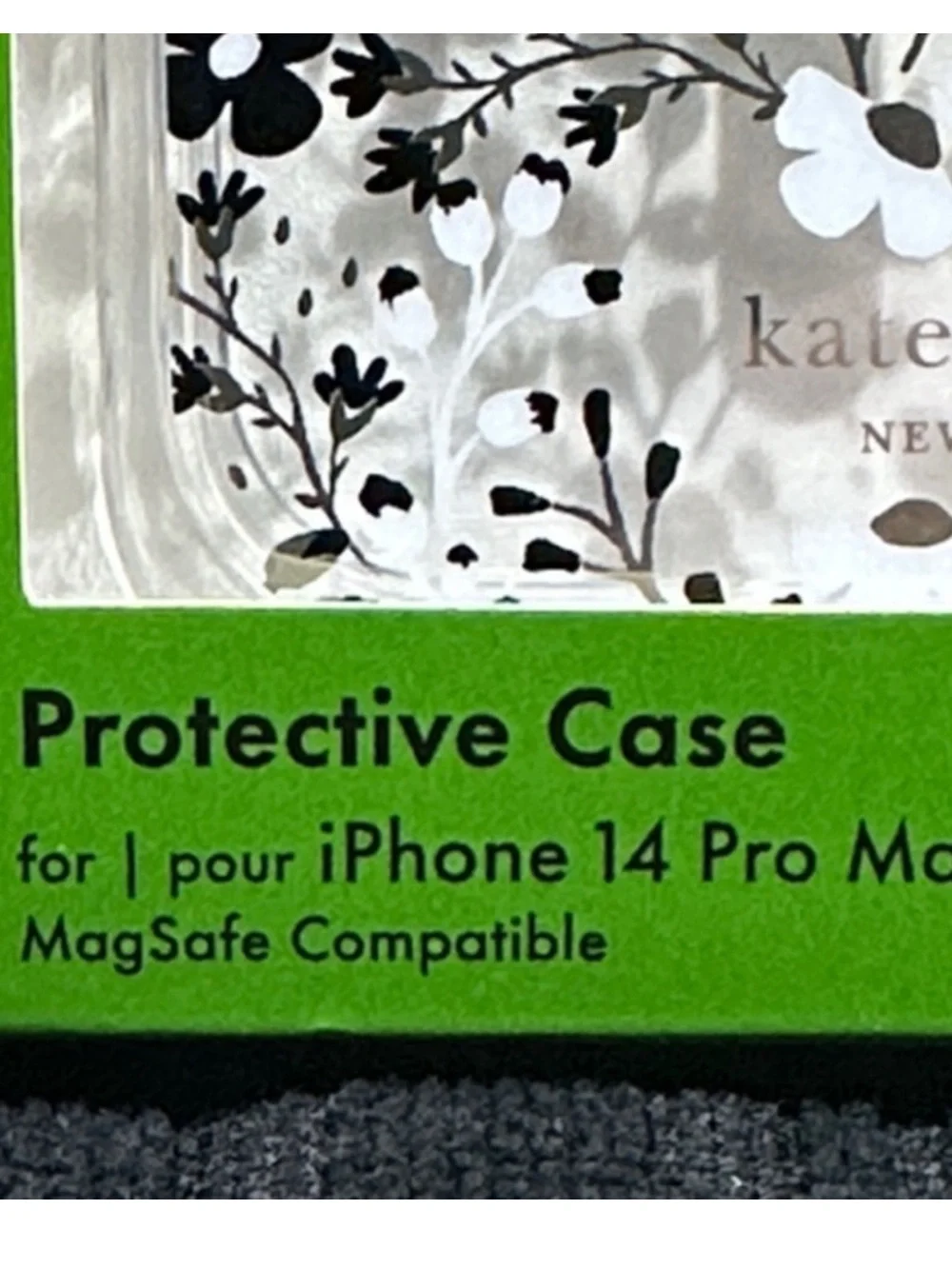 kate spade new york iPhone 14 l/15 Pro Max Multi Floral Black & White Case~NEW